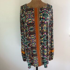 Matilda Jane Women's Lush Botanica floral print long-bell sleeve top blouse XL